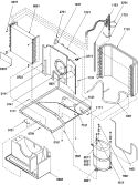 Chassis Assembly Diagram and Parts List for 18M53TA P1214807R Amana Air Conditioner