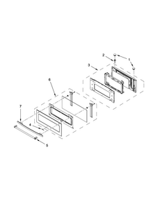 Microwave Door Parts Diagram and Parts List for JMC2430DS00  Jenn-Air Microwave