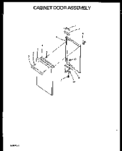 Cabinet Door Assembly Diagram and Parts List for SBK29FA P1142362NL Amana Range