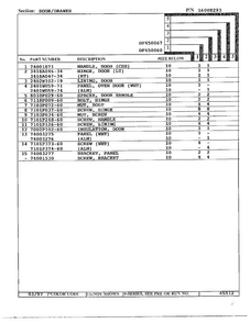 Door/drawer Page 2 Diagram and Parts List for DF-450067  Maytag Range