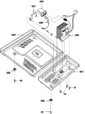 Transformer & Base Plate Diagram and Parts List for F1320W P1319606M Amana Microwave