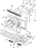 Oven Cavity Diagram and Parts List for MVH340L P1319508M Amana Microwave