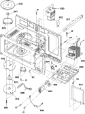 Interior Components Diagram and Parts List for MVH340L P1319508M Amana Microwave