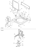 CABINET TOP, LOADING DOOR & SWITCH Diagram and Parts List for LWX50AW PLWX50AW Amana Washer