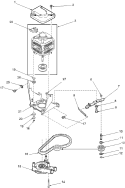 MOTOR, BELT, PUMP, AND IDLER ASSY Diagram and Parts List for LWX50AW PLWX50AW Amana Washer
