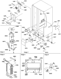 Drain, Rollers and Evap Assy Diagram and Parts List for SRD23VW P1315306W W Amana Refrigerator