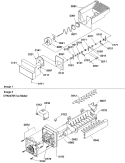 Ice Bucket Auger and Ice Maker Parts Diagram and Parts List for SRD23VW P1315306W W Amana Refrigerator