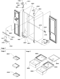REFRIG / FZ LIGHTS AND HINGES Diagram and Parts List for SZD26VL P1315207W L Amana Refrigerator