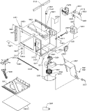 Cabinet Assy Diagram and Parts List for RCS820BL P1140405M Amana Microwave