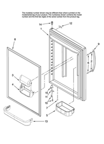 Refrigerator Door Parts Diagram and Parts List for MBR1957VES10  Maytag Refrigerator
