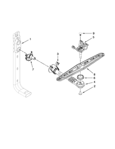 Upper Wash And Rinse Parts Diagram and Parts List for MDC4809PAW0  Maytag Dishwasher
