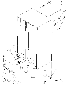 Rollers And Back Unit Diagram and Parts List for 36048-P1122102W  Amana Refrigerator