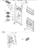 Hinges, Freezer Shelves & Accessories Diagram and Parts List for TR25V2E P1316102W E Amana Refrigerator