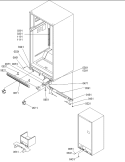 Ladders & Lower Cabinet Diagram and Parts List for TR25V2E P1316102W E Amana Refrigerator