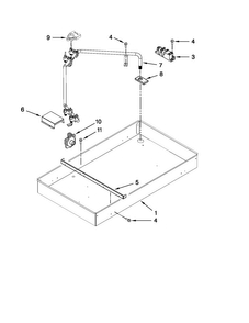 Burner Box, Gas Valves, And Switches Diagram and Parts List for JGC9430BDB15  Jenn-Air Cooktop