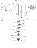 Freezer Shelves and Lights Diagram and Parts List for SB21VPSE P1315603W E Amana Refrigerator