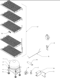 MACHINE COMPARTMENT Diagram and Parts List for AU150KW P1317715W W Amana Freezer