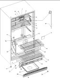 Cabinet Assembly Diagram and Parts List for AUF200KW P1317720W W Amana Freezer