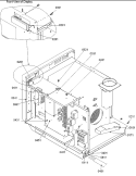 INTERIOR COMPONENTS Diagram and Parts List for HSL3450 P1305206M Amana Microwave