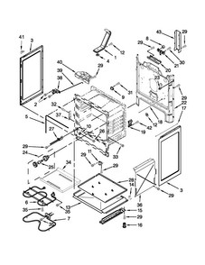 Chassis Parts Diagram and Parts List for MER7664XB0  Maytag Range
