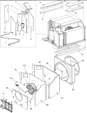 Partition and Control Assy Diagram and Parts List for TE10085W2 PTE10085W2 Amana Air Conditioner