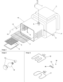 Cavity Diagram and Parts List for ART6001L P1143450N L Amana Range