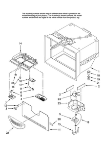 Freezer Liner Parts Diagram and Parts List for MBL1952KES12  Maytag Refrigerator