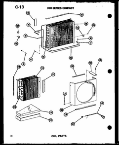 Coil Parts (109-5j/p54336-68r) (109-5jh/p54336-65r) Diagram and Parts List for 109-5PE P54975-32R Amana Air Conditioner