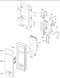Control / Switches Diagram and Parts List for RMC810E P1180503M Amana Microwave