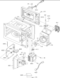 Oven Interior Diagram and Parts List for RMC810E P1180503M Amana Microwave
