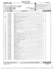 Automatic Washer-exterior Page 2 Diagram and Parts List for 6539A REV A Norge Washer