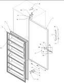 Part Location Diagram of 4357275 Whirlpool Freezer Door Handle Kit - White