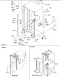 Cabinet Parts Diagram and Parts List for SRD20S4E P1190816W E Amana Refrigerator