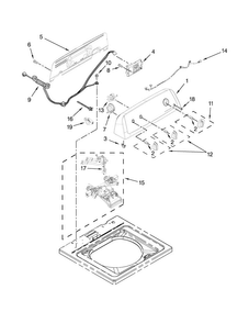 Controls And Water Inlet Parts Diagram and Parts List for NTW4600YQ0  Amana Washer