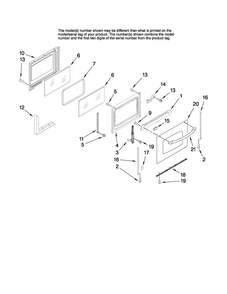 Door Parts Diagram and Parts List for MER5875RCF1  Maytag Range