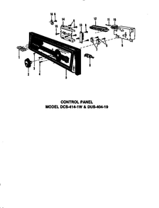 Counter Panel 1 Diagram and Parts List for DUS-414-19  Maytag Dishwasher