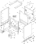 Cabinet Diagram and Parts List for ARG3601L P1143357N L Amana Range