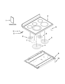 Cooktop Parts Diagram and Parts List for MER8680BW0  Maytag Range