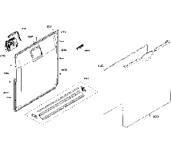 Door Assembly Diagram and Parts List for 63013909013  Kenmore Dishwasher