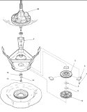 BEARINGS, BRAKE & PULLEY & TRANSMISSION Diagram and Parts List for LWG65AW PLWG65AW Amana Washer