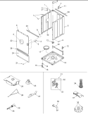 FRONT, BASE AND CABINET & SPECIAL TOOLS Diagram and Parts List for LWG65AW PLWG65AW Amana Washer