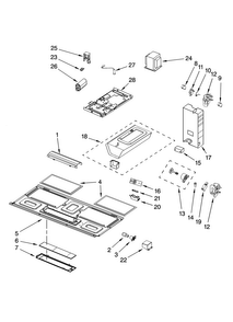 Interior And Ventilation Parts Diagram and Parts List for AMV2174VAS0  Amana Microwave