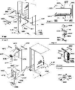 Drain Systems, Rollers, And Evaporator Assy Diagram and Parts List for SRD327S3L-P1307104WL  Amana Refrigerator