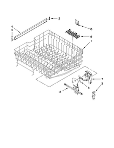 Upper Rack And Track Parts Diagram and Parts List for MDB8959AWB1  Maytag Dishwasher