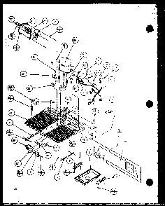 Machine Compartment Diagram and Parts List for 2599CIWL-P1121501WL  Amana Refrigerator