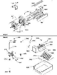 Ice Maker Parts And Add On Ice Maker Kit Diagram and Parts List for SM22TBW-P1190212WW  Amana Refrigerator