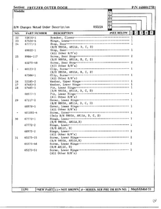 Freezer Outer Door Page 3 Diagram and Parts List for 22714  Maytag Refrigerator
