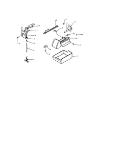 Add-on Ice Maker Assembly Diagram and Parts List for TC18A3-P1181812W  Amana Refrigerator