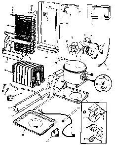 Unit Compartment & System Diagram and Parts List for JRSD224B M7N07A Jenn-Air Refrigerator