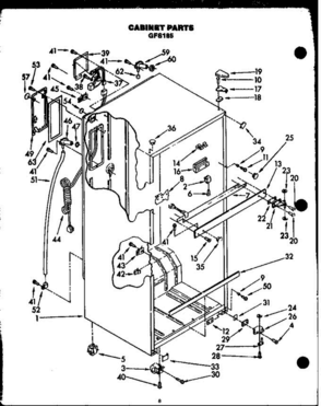 02 - Cabinet Parts Diagram and Parts List for GFS185 MN01 Maytag Refrigerator